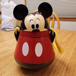 NWT Disney Mickey Mouse Flip-Top Canteen Bottle With Buckle Strap